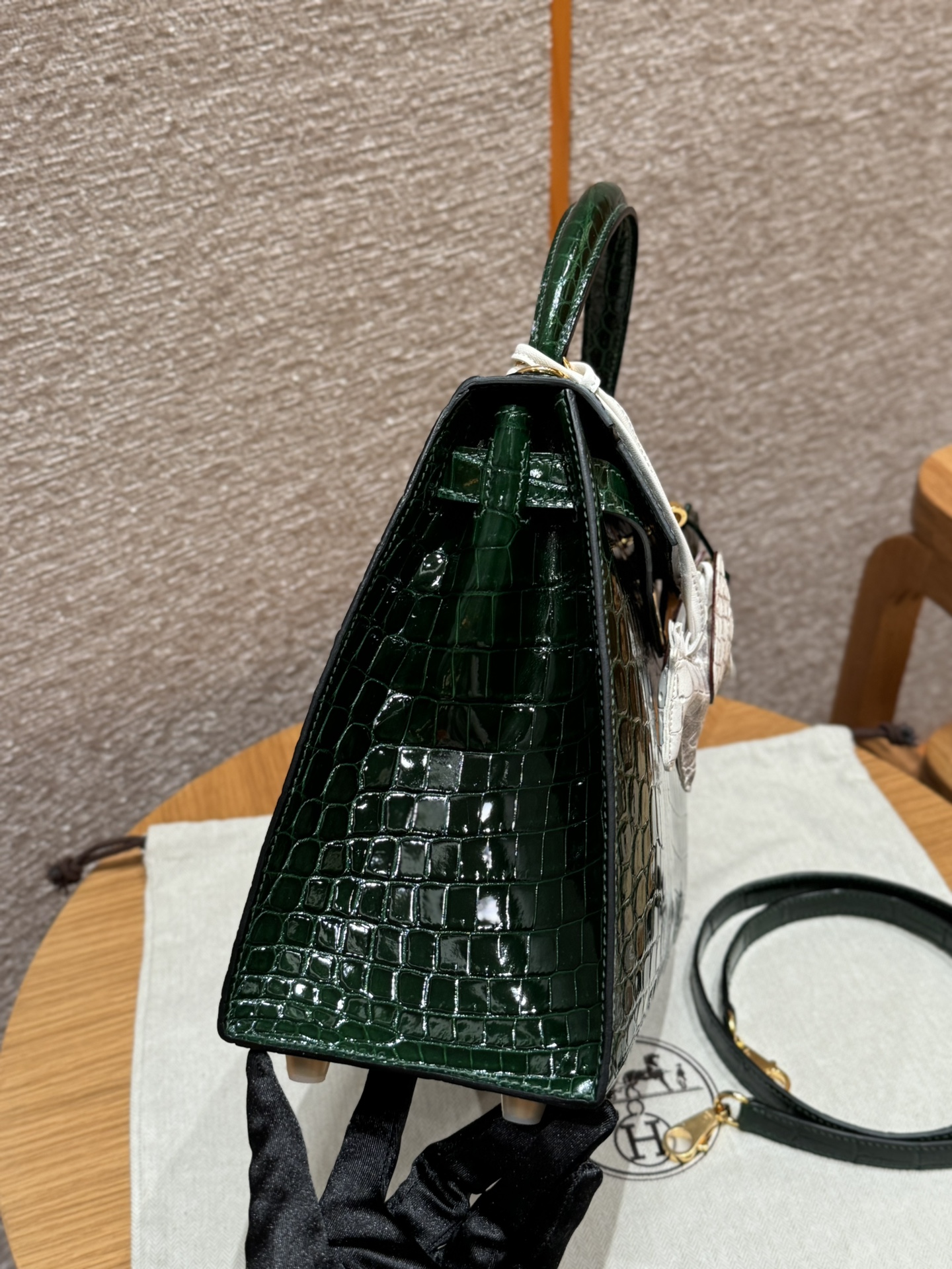 Hermès Kelly 67Vert Fonce (Handmade to order)