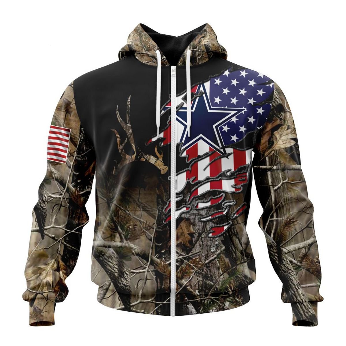 DALLAS COWBOYS 3D HOODIE CAMO REALTREE HUNTING