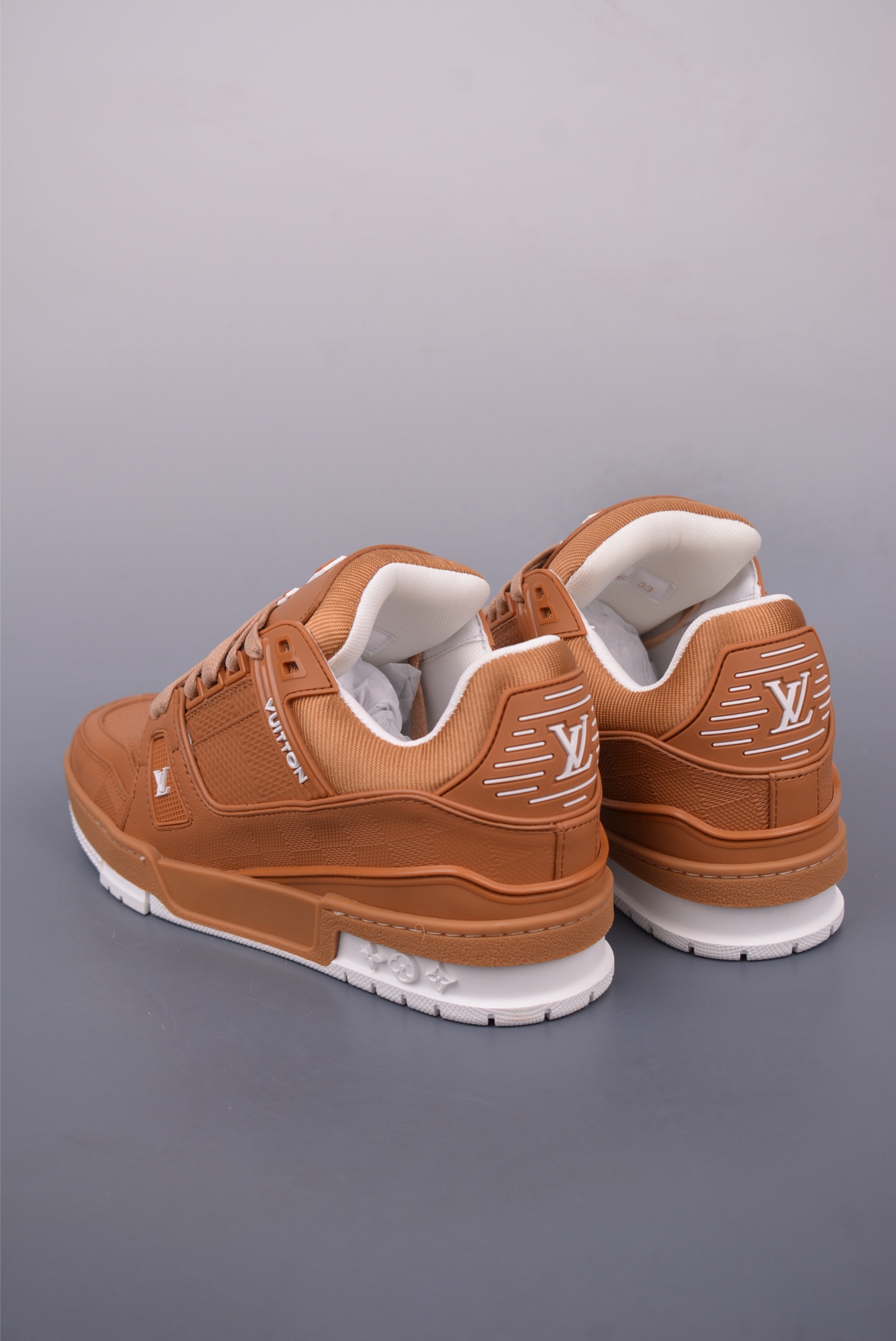 Louis Vuitton Trainer Sneaker Low “Leather Brown” 1AHTSB