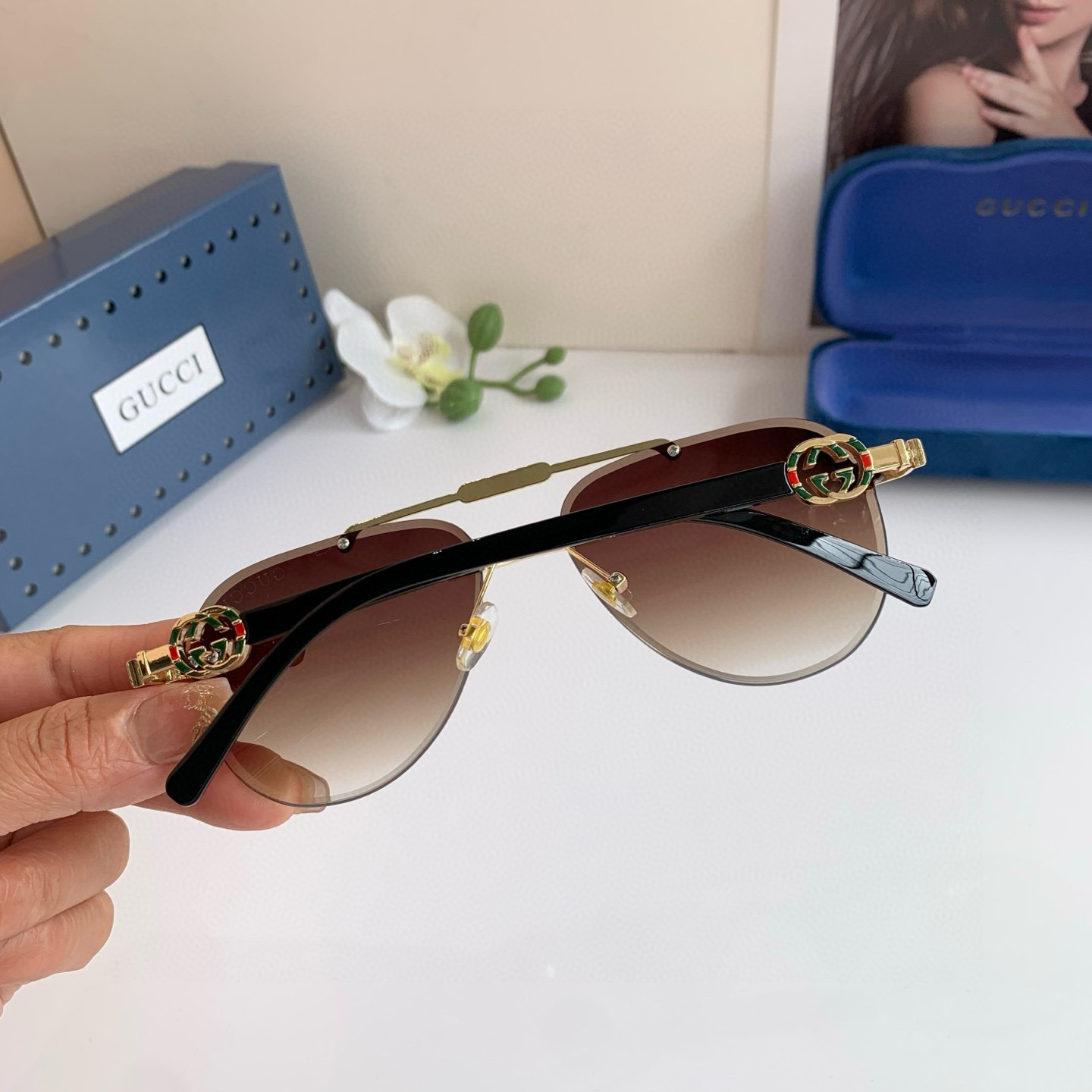 Gucci rimless sunglasses