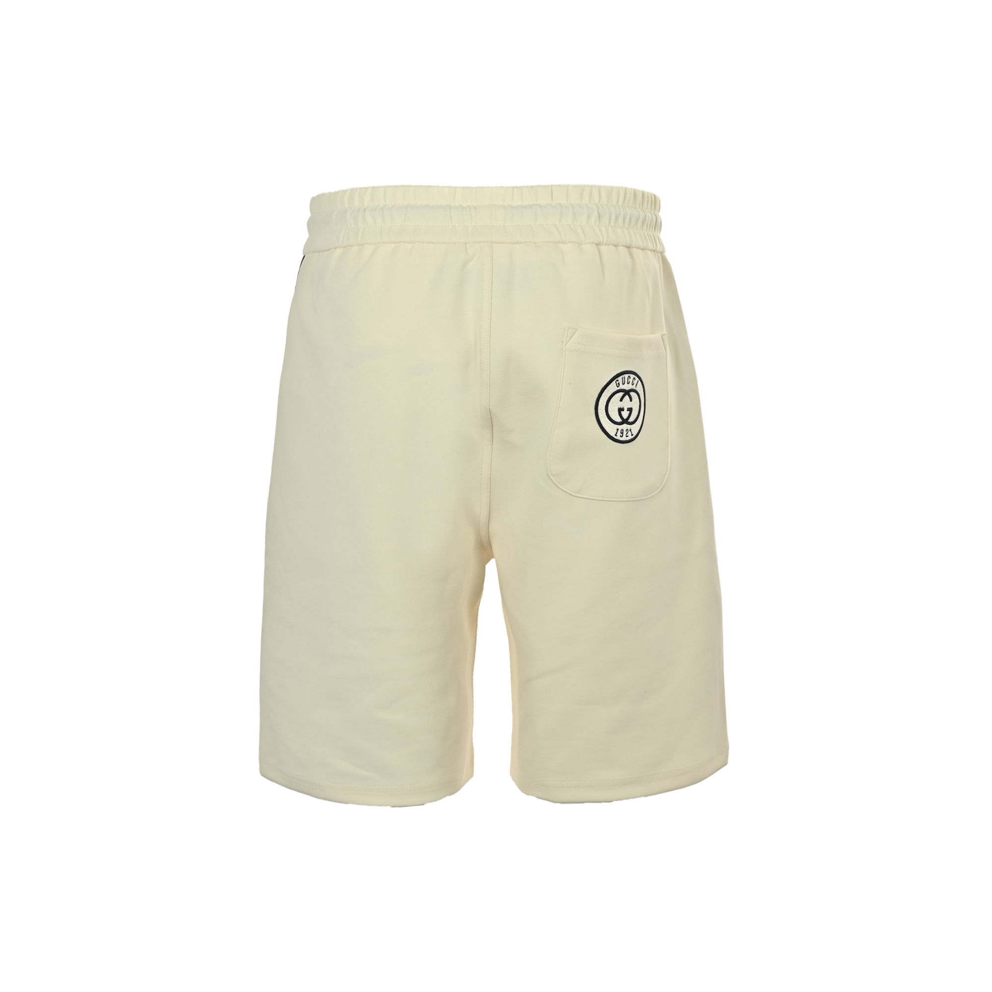 Gucci 25ss side-stitched back pocket 1921 Double G embroidered shorts