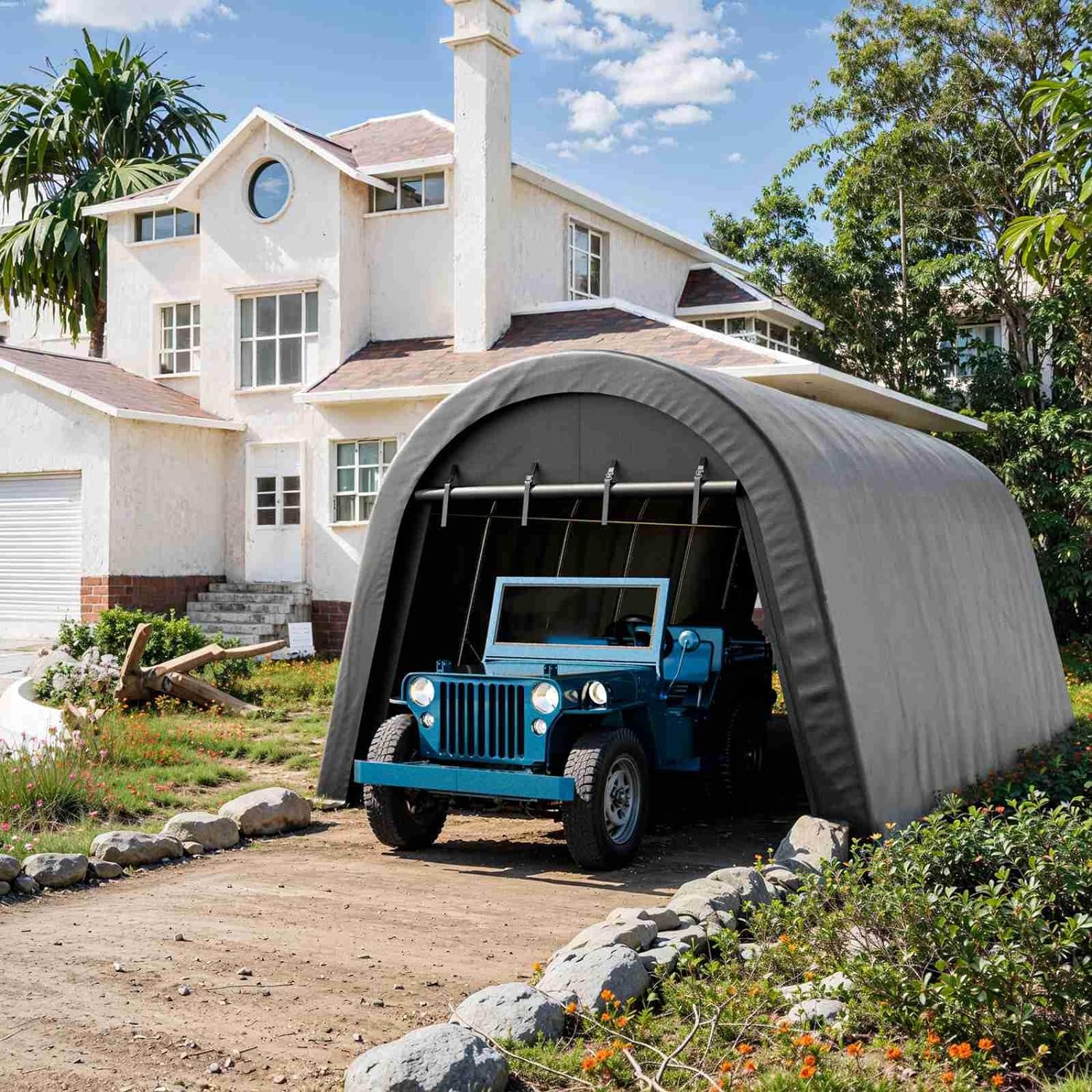 10x20ft Carport,Heavy Duty Car Canopy
