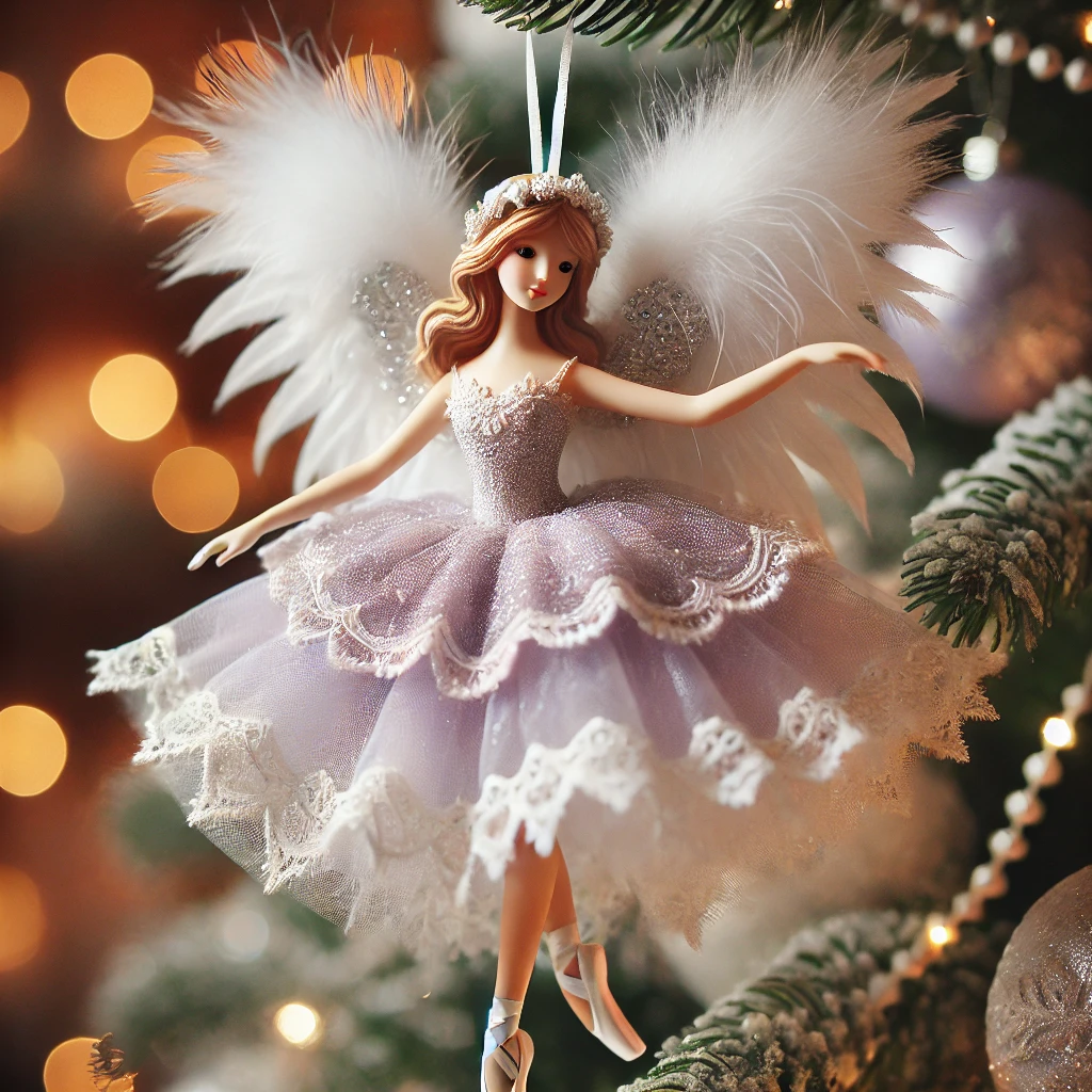 Ballet Dancing Angel Xmas Tree Ornament