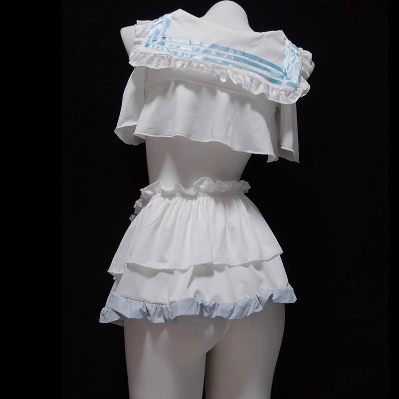 Sailor Collar Bowknot JK Uniform Lingerie Set