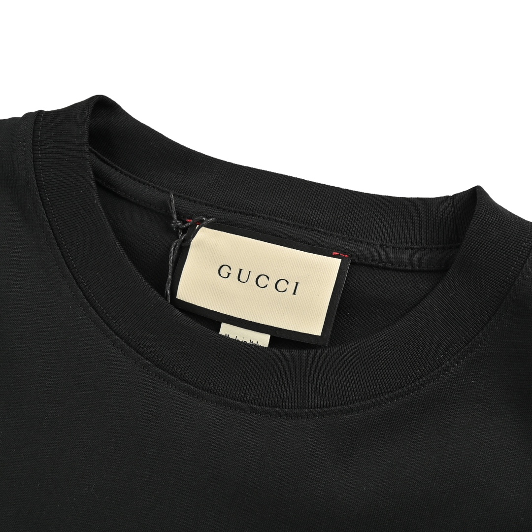 Gucci 24ss 1921 series printed logo short sleeves