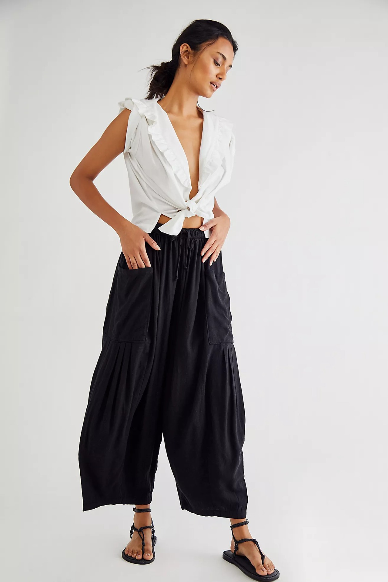 💥Last Day Promotion-[SAVE 50% OFF]--New Quinn Elastic Waist Wide Leg Pants--BUY 2 GET 10% OFF & FREE SHIPPING