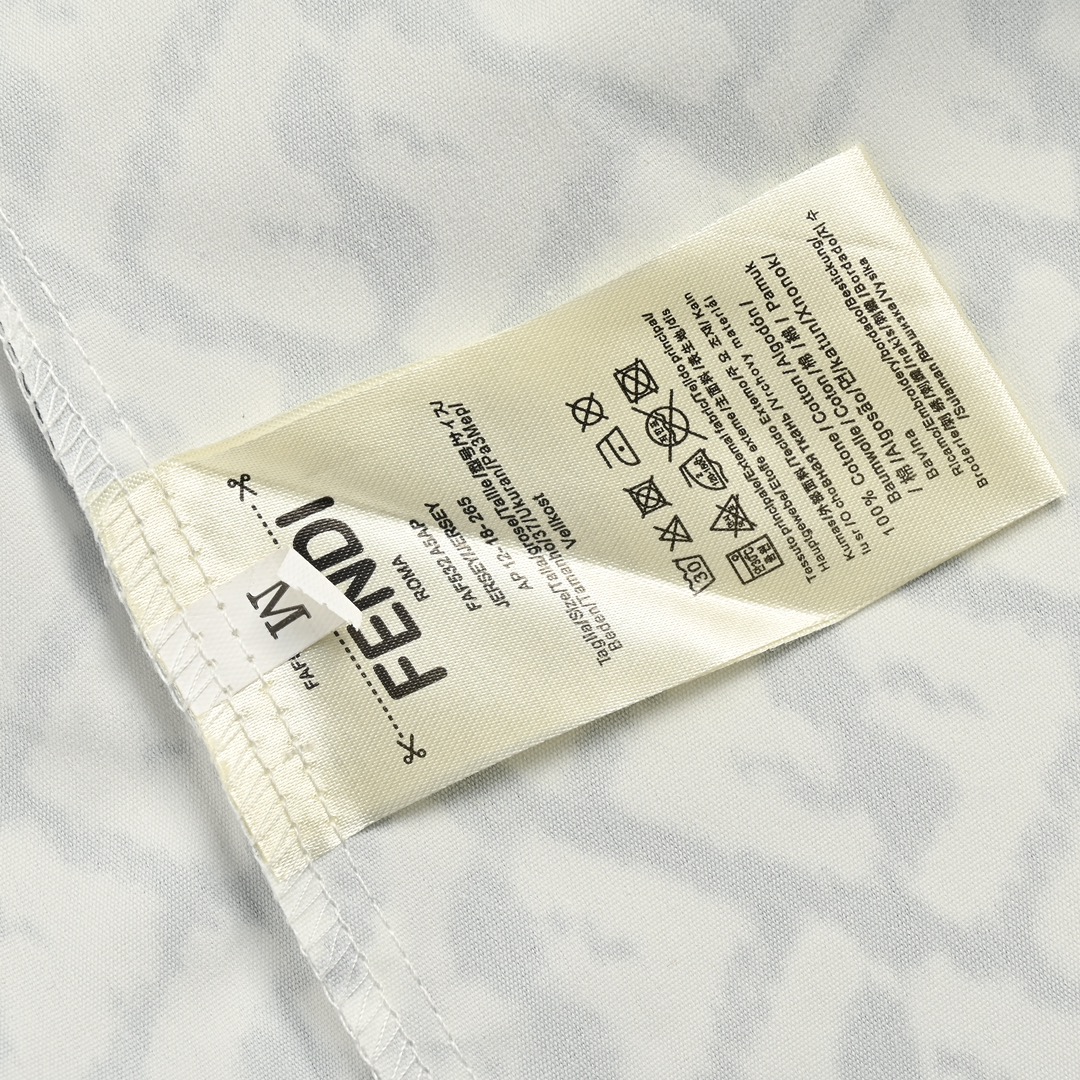Fendi 24ss FF full print short sleeve shirt