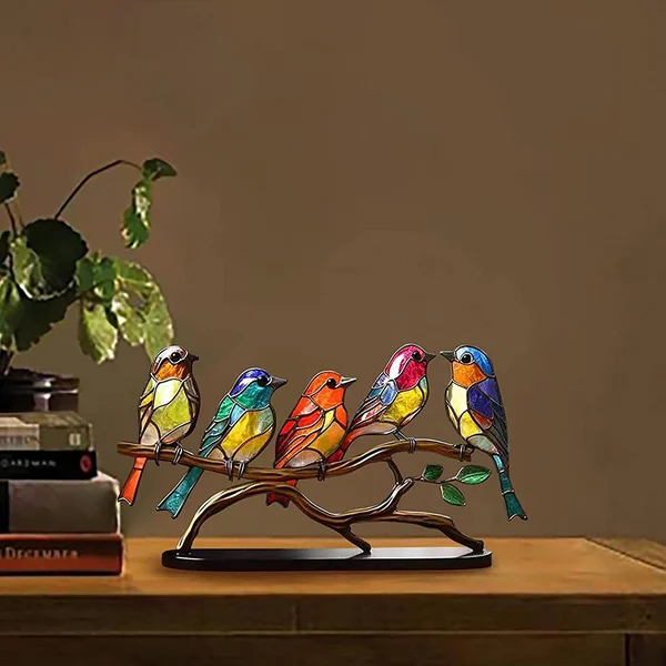 (🔥Last Day Promotion-SAVE 50% OFF) 🌈bird on Branch Series Alloy Desktop Decorations -BUY 2 GET 10% OFF & FREE SHIPPING