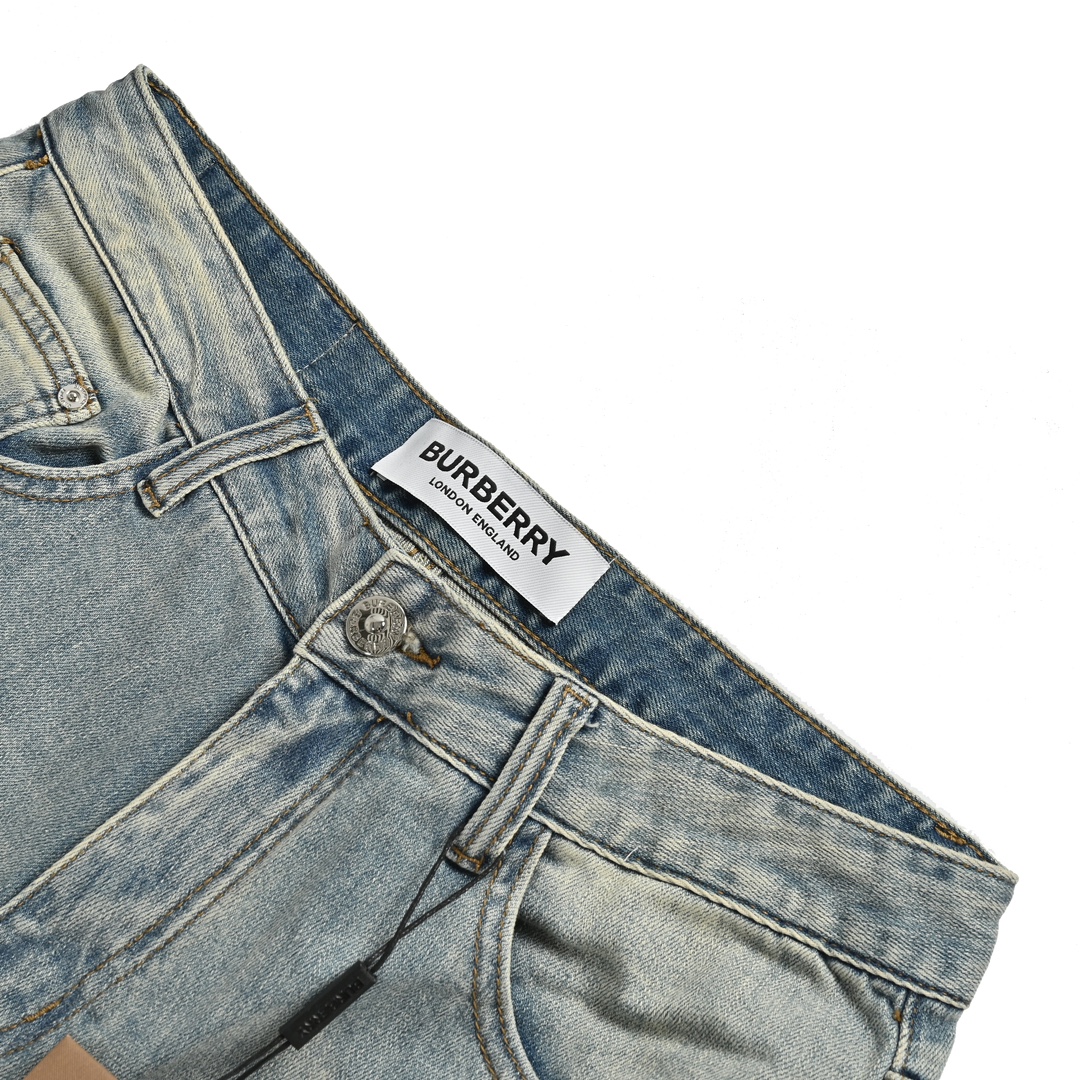 Burberry TB Warhorse Embroidered Jeans with Back Pockets