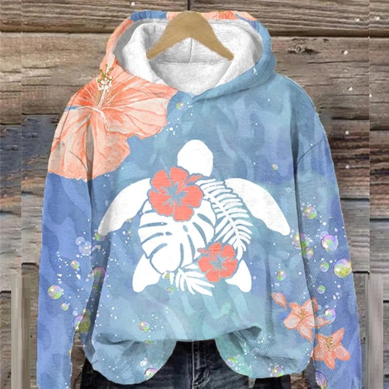 Floral Print Pullover for a Stylish Look with Long Sleeves