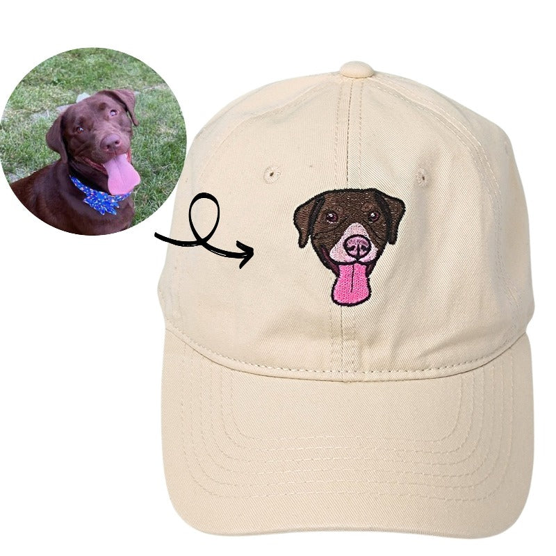 Custom Pet Portrait Embroidered Hat