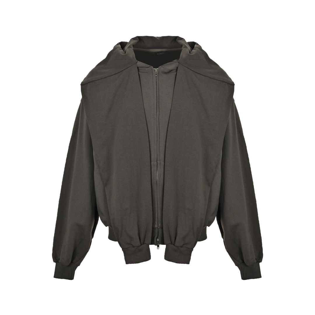 Balenciaga 24Fw heavy-duty faux two-piece zipper jacket