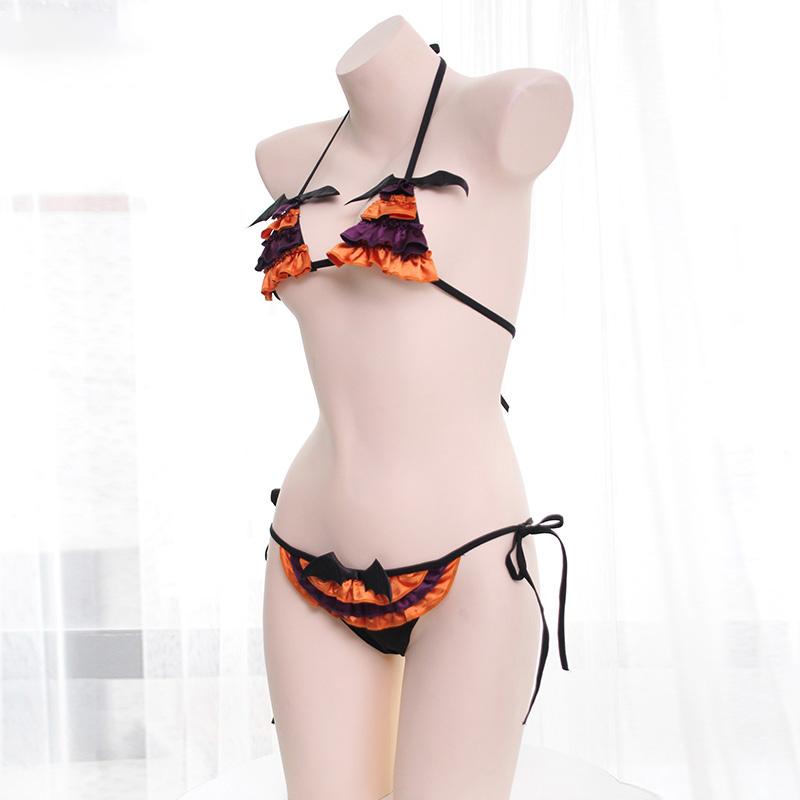Little Devil Halter Bikini Lingerie Set