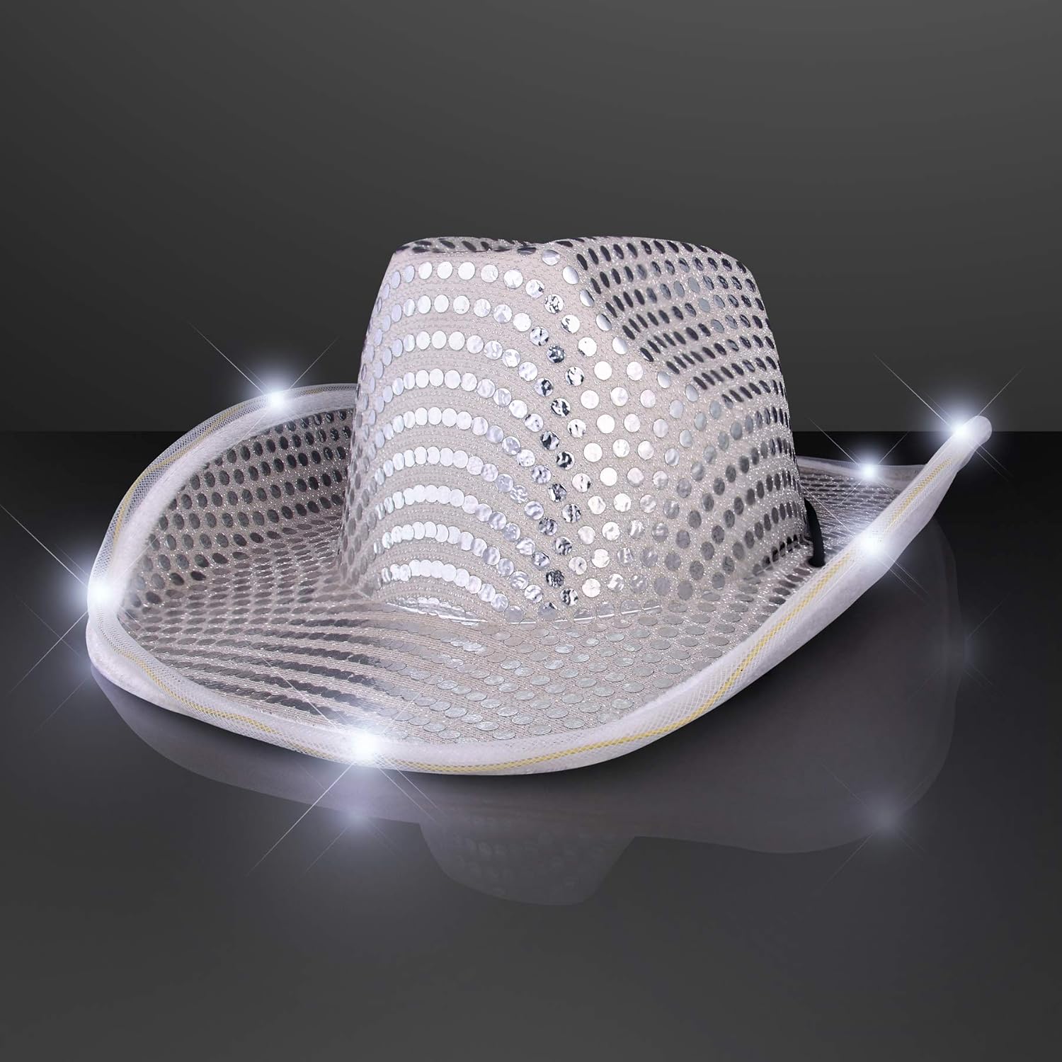 Windy City Novelties LED Light Up Sequin Cowboy Hat