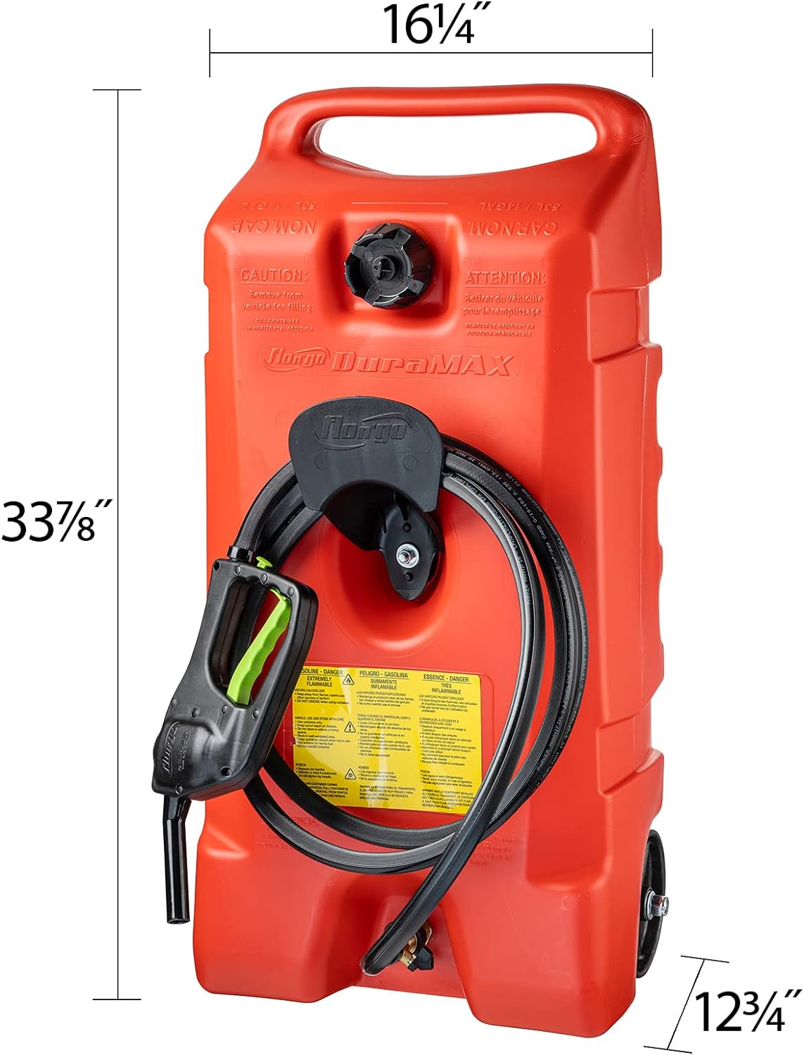 Scepter Flo N' Go Duramax 14 Gallon Portable Gas Fuel Tank Container Caddy