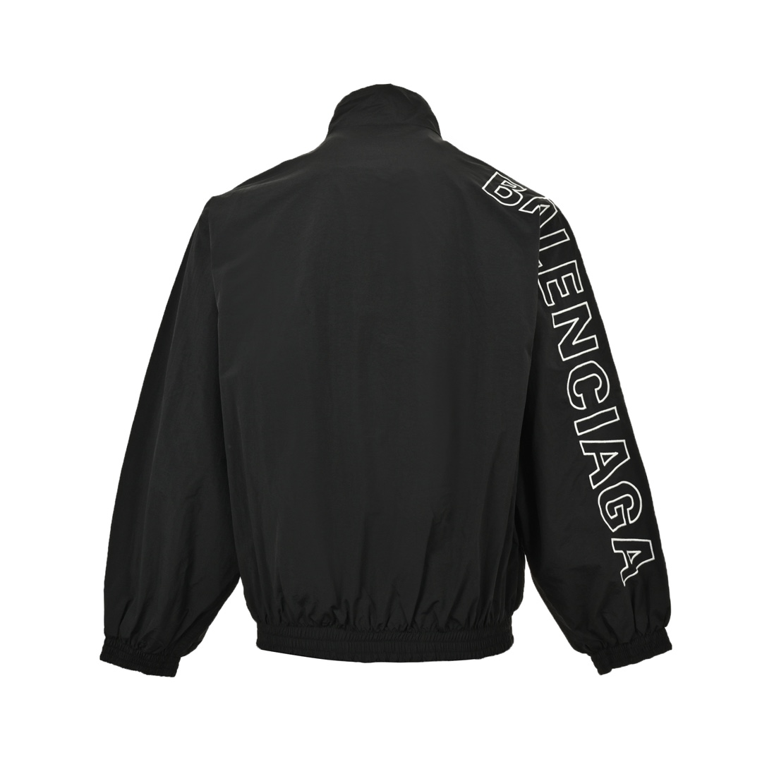 Balenciaga 24Fw hollow letter embroidered windbreaker jacket