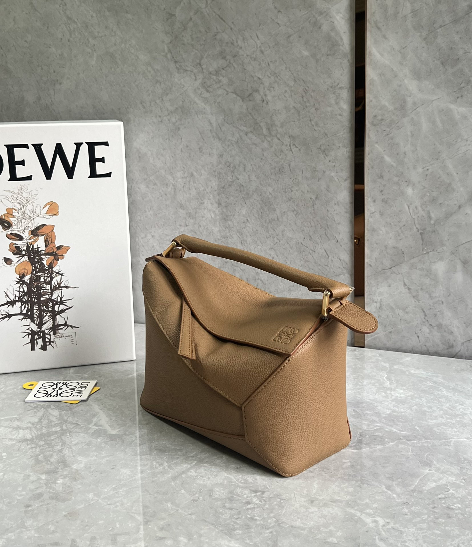 Loewe suede colorblocked zzle bag 0681