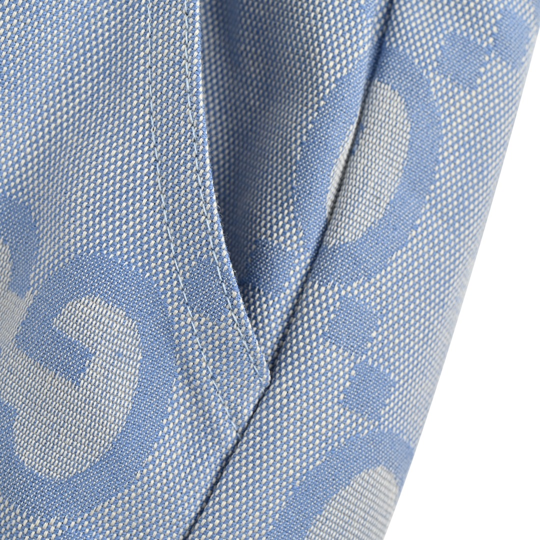 Gucci 24ss Haze Blue Full Print Double G Jacquard Suit Shorts