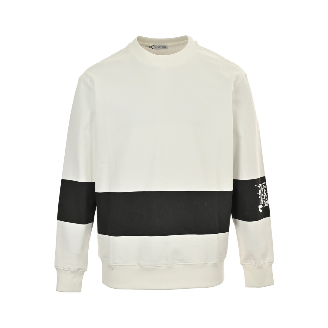 Burberry 24Fw horizontal arm warhorse print crew neck sweatshirt