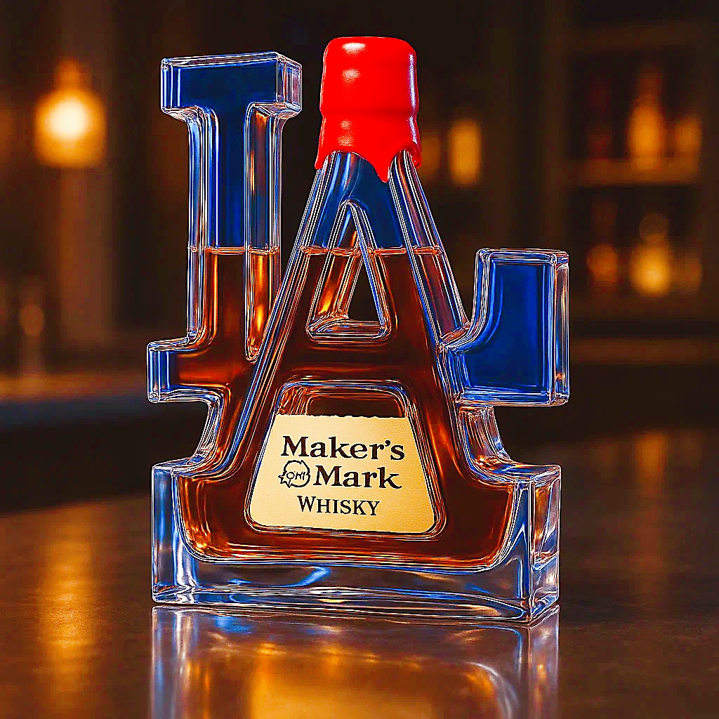LA Whiskey Bottle