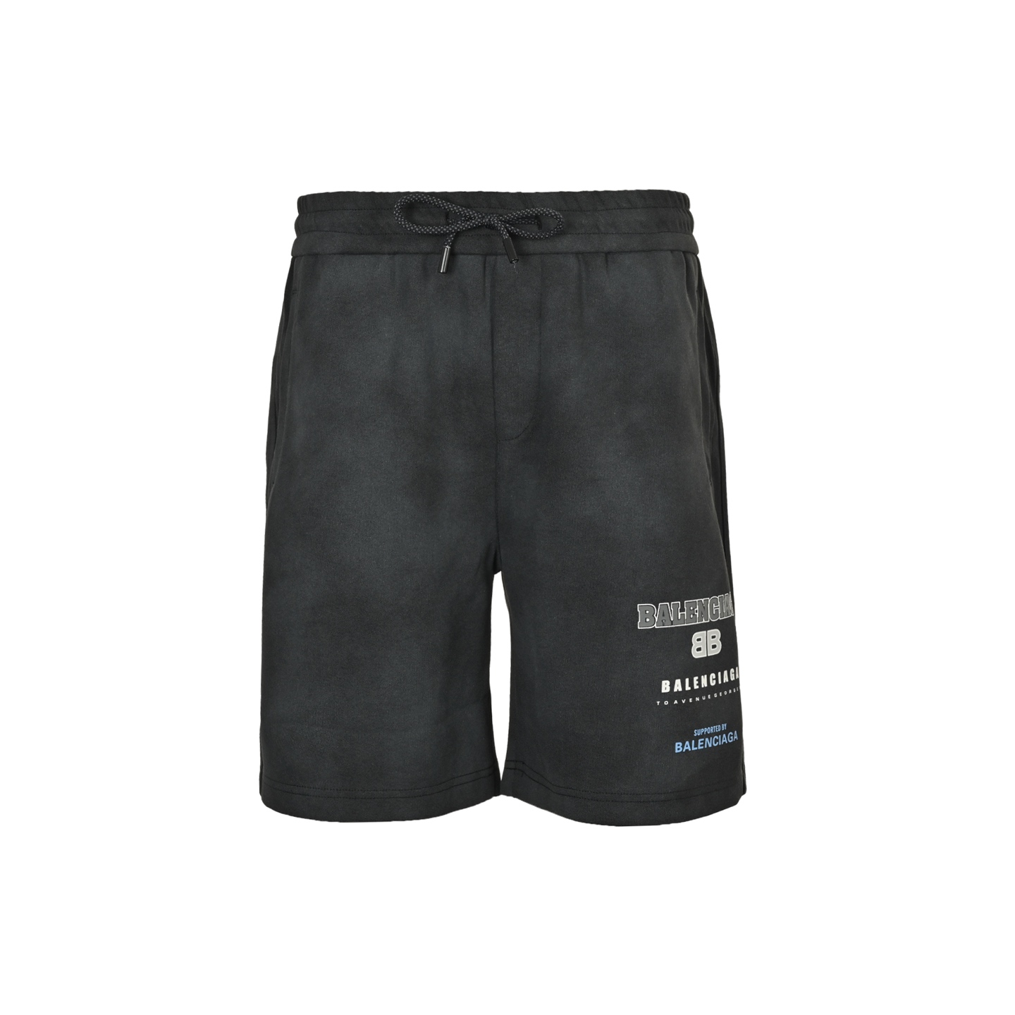 Balenciaga Washed Logo Lettering Shorts