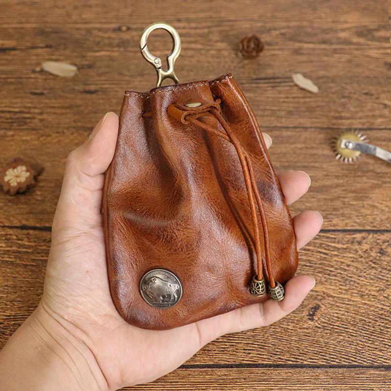 🔥On Sale🔥Viking-Inspired Handmade Leather Coin Purse🐂👛