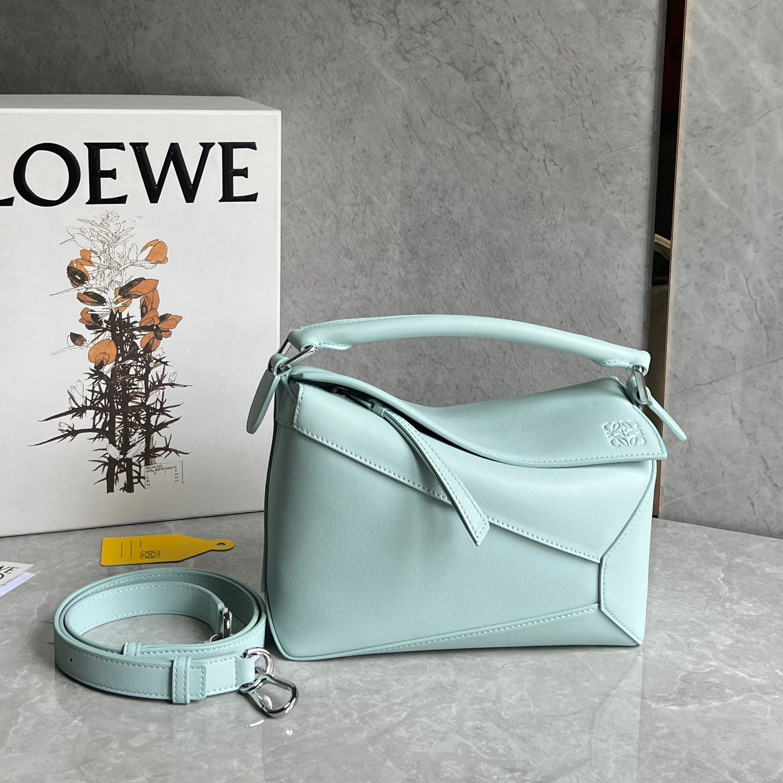 Loewe suede colorblocked zzle bag 0681