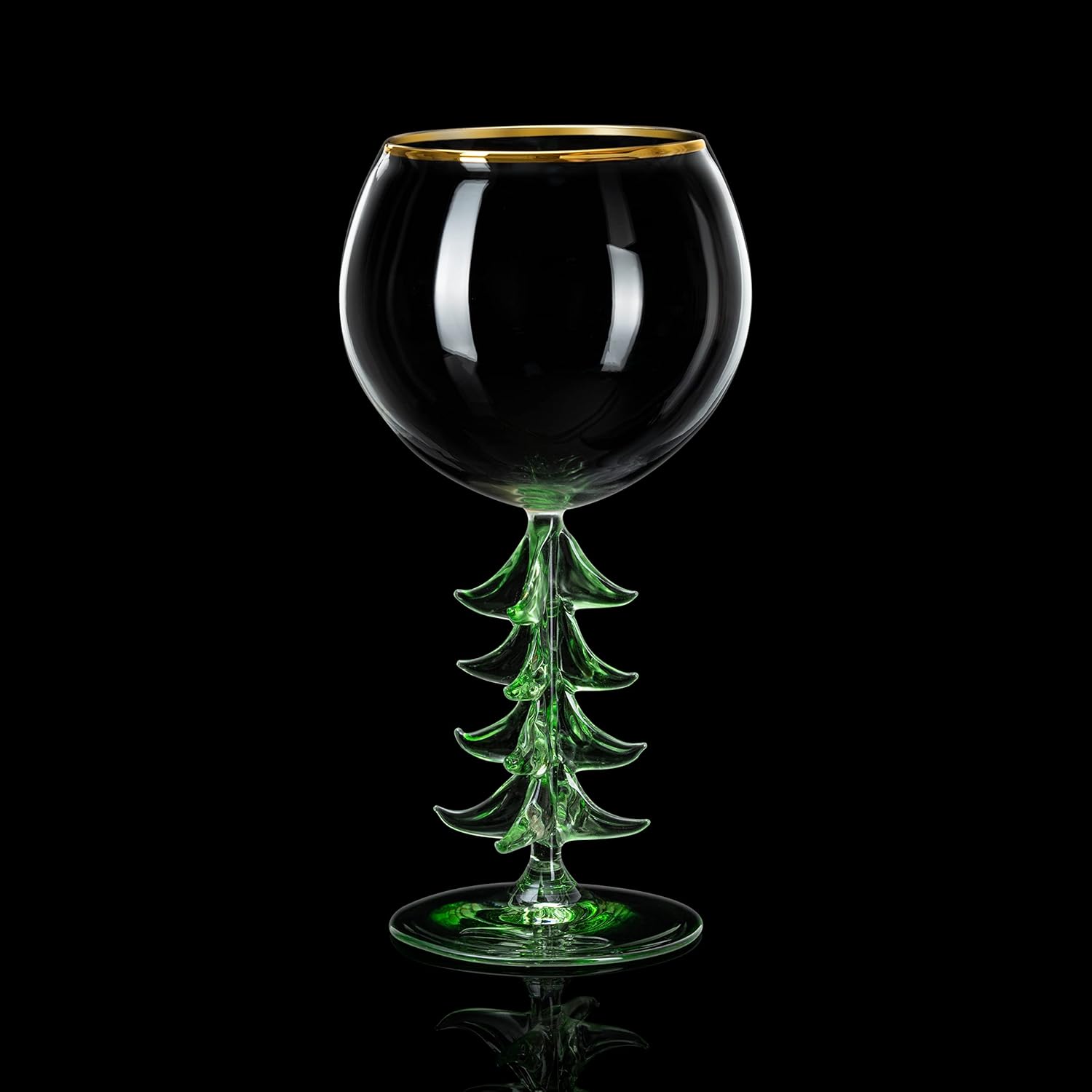 🎅2024 Christmas Promos🔥Crystal Christmas Holiday Tree Stemmed Wine Glass