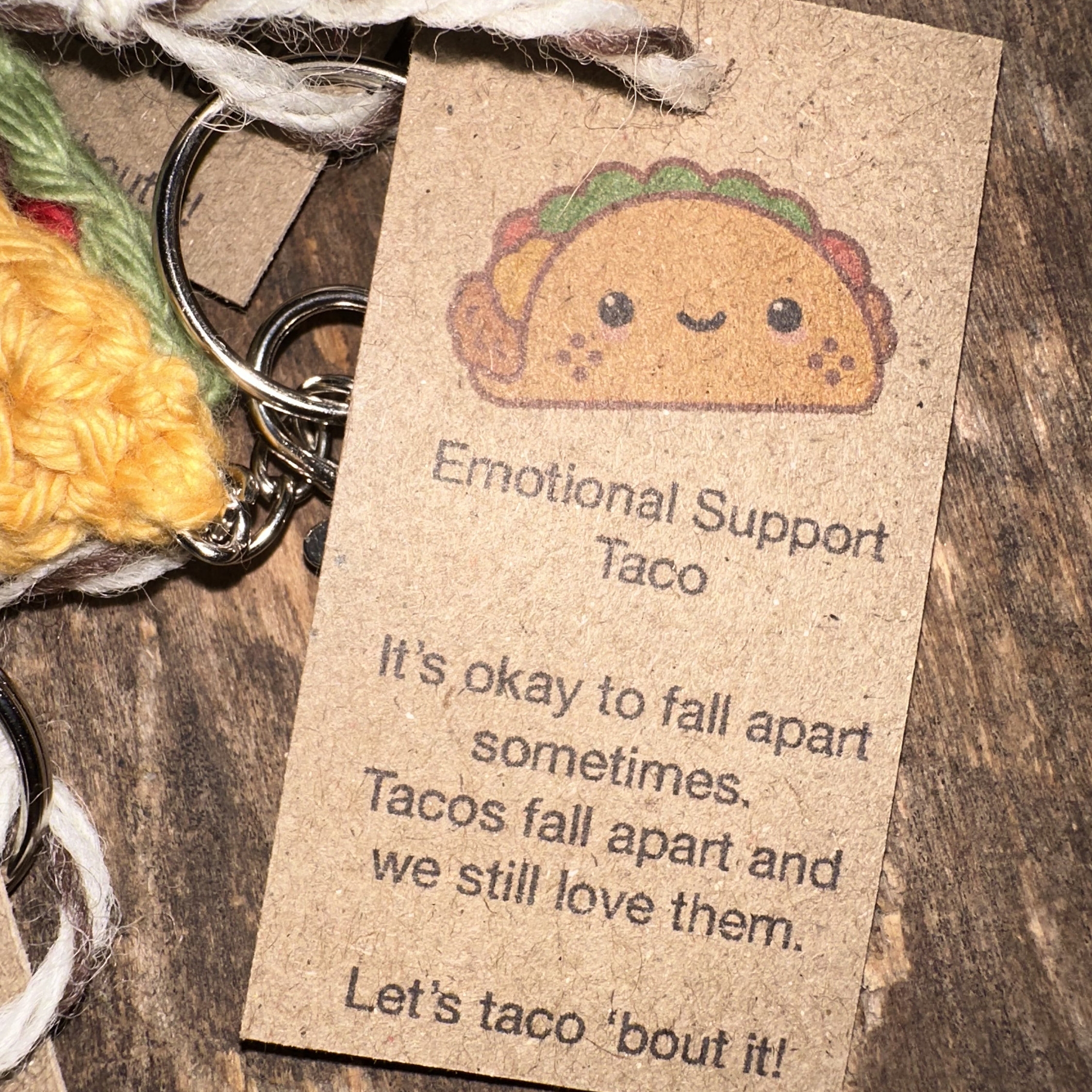 🌮Emotional Support Taco Keychain