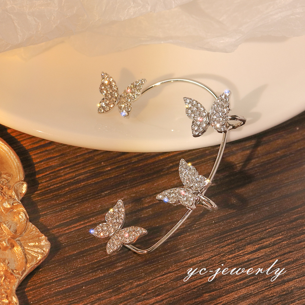 BUTTERFLY GARDEN CRESCENT EARRINGS