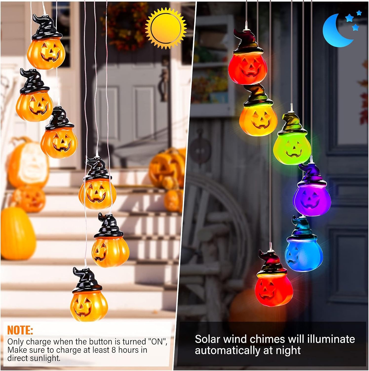 ⚡Flash Sale⚡Solar-Powered Pumpkin Wind Chime Lamp