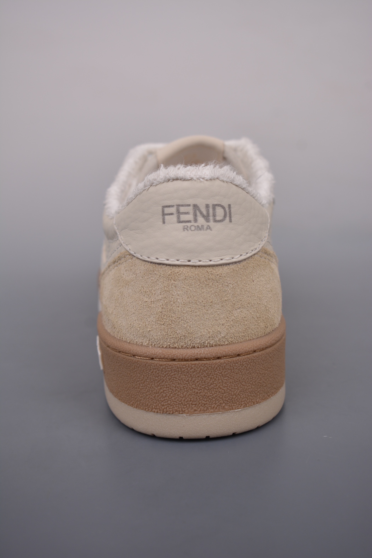 Fendi Match Sneaker Low Velcro Leather Beige 7E1493AHH2F1FHS