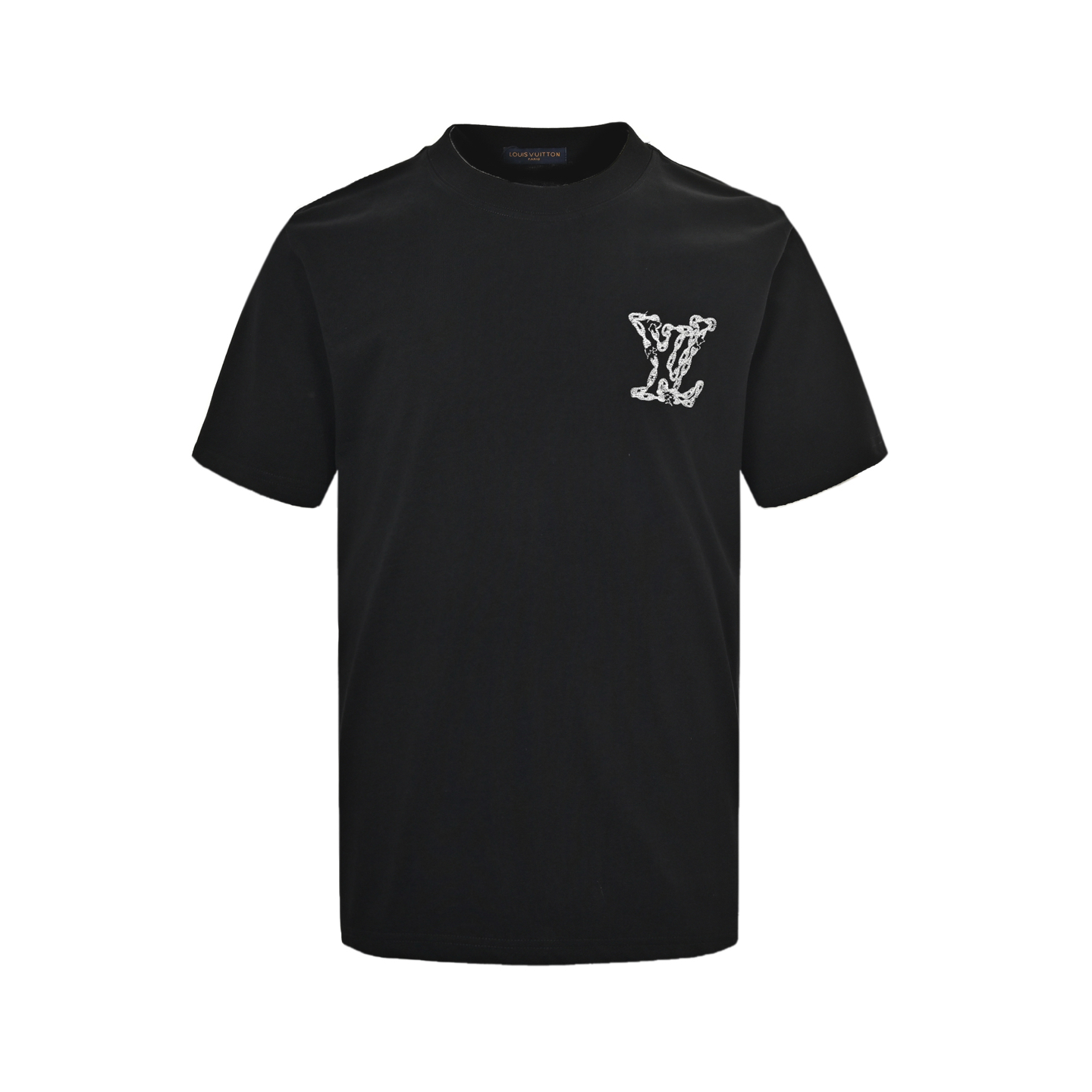 Louis Vuitton 25ss chain lettering embroidered short sleeve