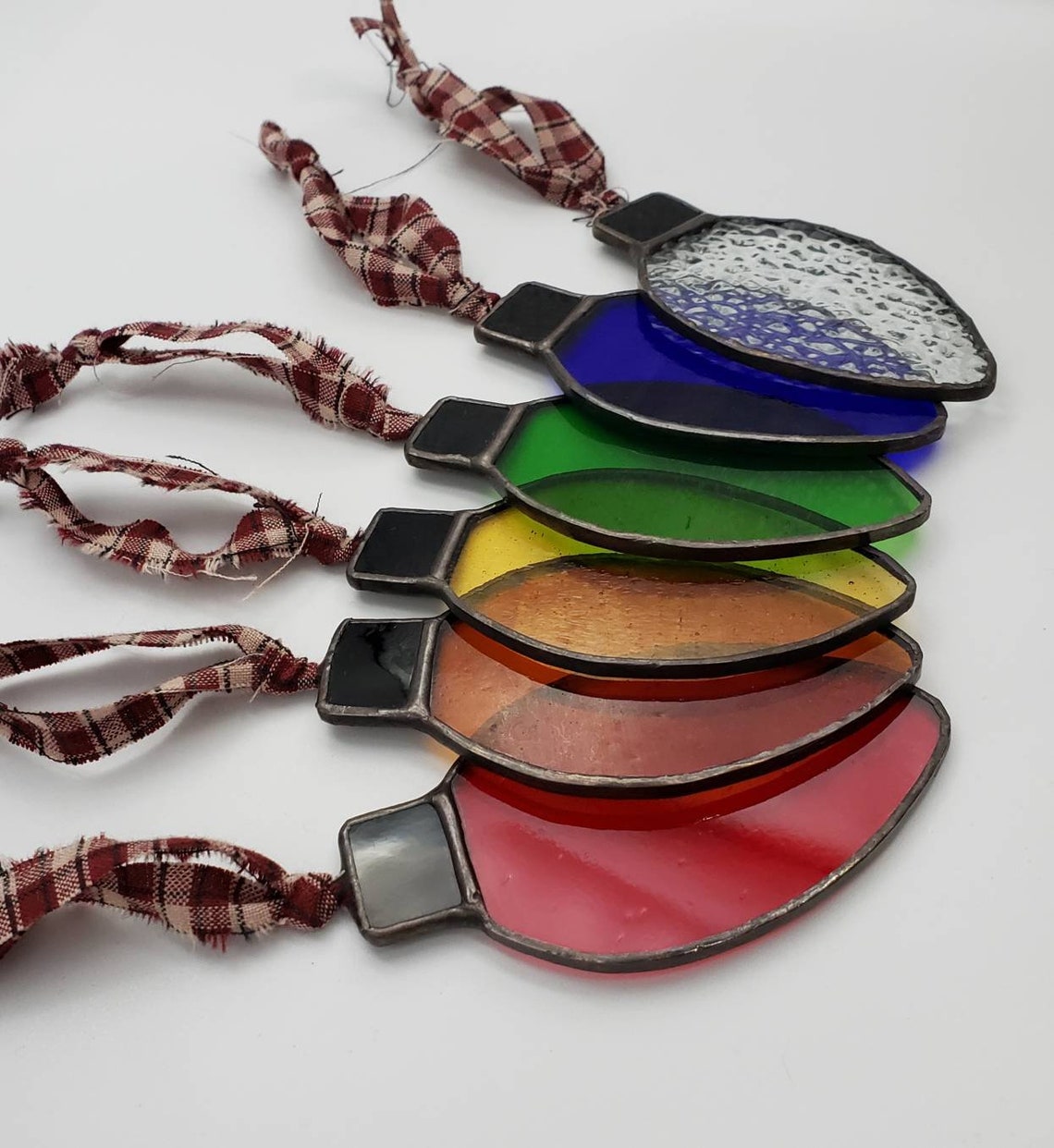 Light Bulb Stained Glass Ornaments