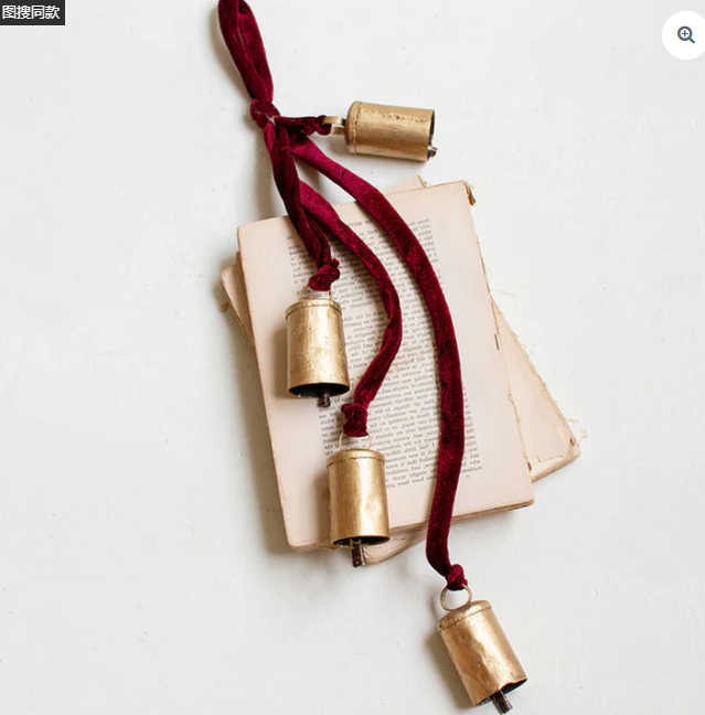 🎄Early Christmas Sale 49% OFF🔥Christmas Bell Cluster with Velvet Rope
