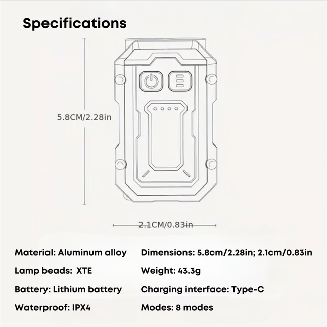 Mini Powerful Flashlight XGPNew version 1200LM+【Battery Enhanced Version】