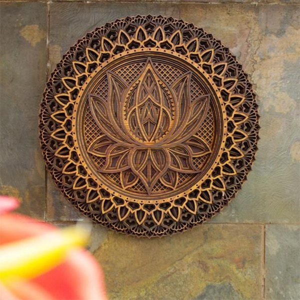 Lotus Flower Wooden Mandala-Art Wall【BUY 2 FREE SHIPPING】