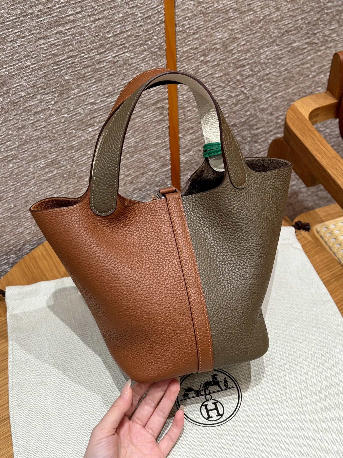 Hermès Picotin lo 18Etoupe37gold10Craie handbag (handmade to order)