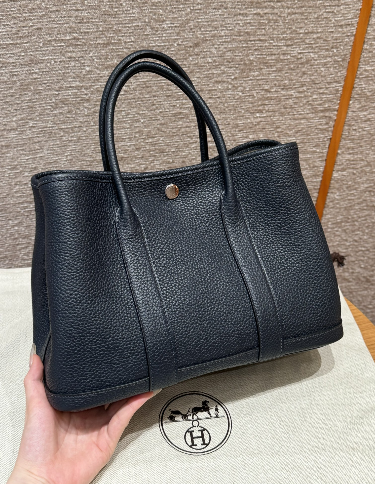 Hermes Garden party 30cm 76Blue indigo handbag (handmade to order)