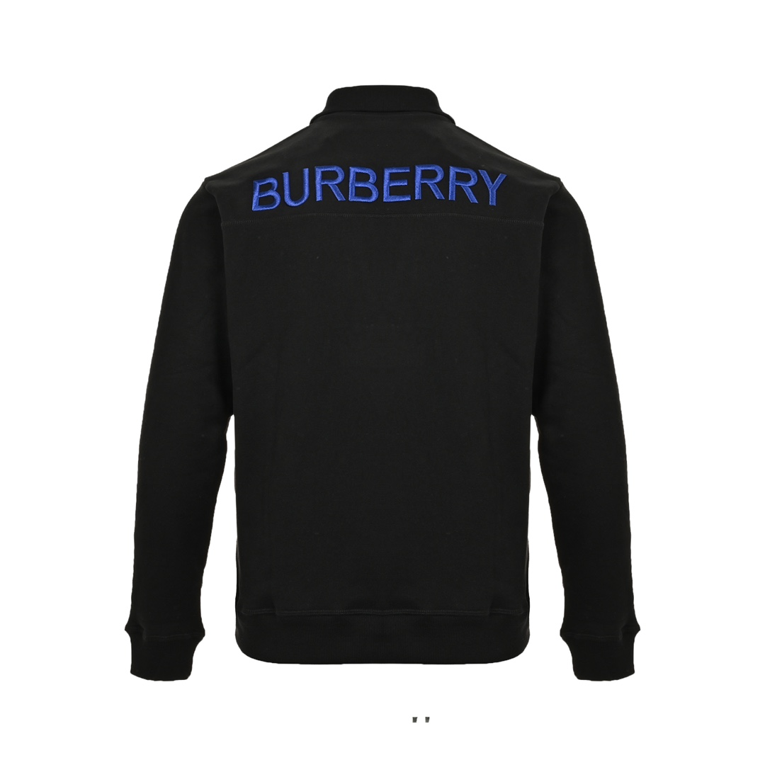 Burberry 24Fw small warhorse embroidered half-zip lapel sweatshirt