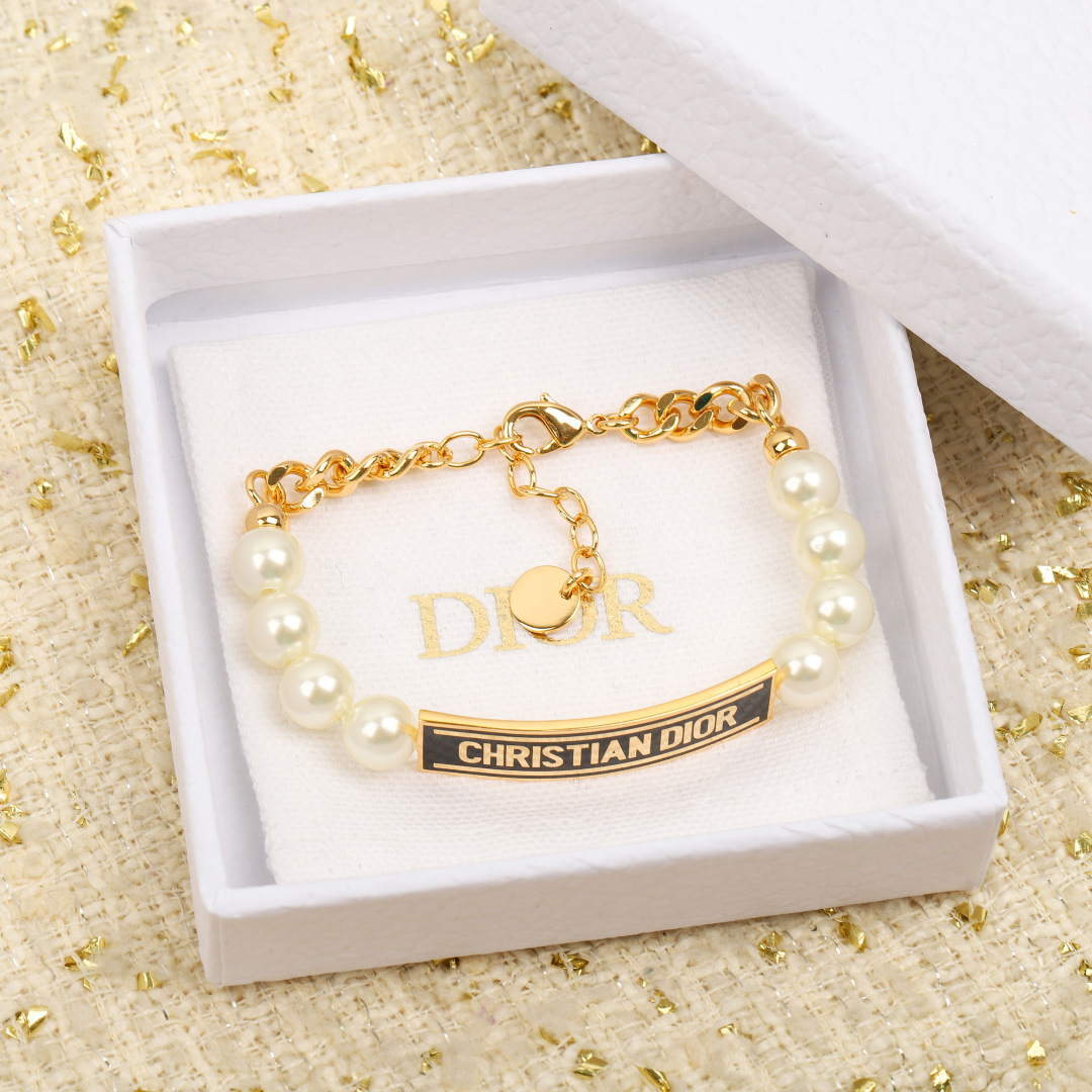 Dior Letter Brand Pearl Bracelet