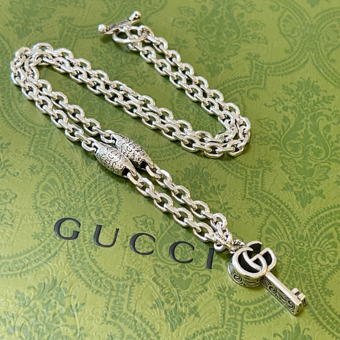 Gucci Anger Forest Series GG Key Vintage Necklace