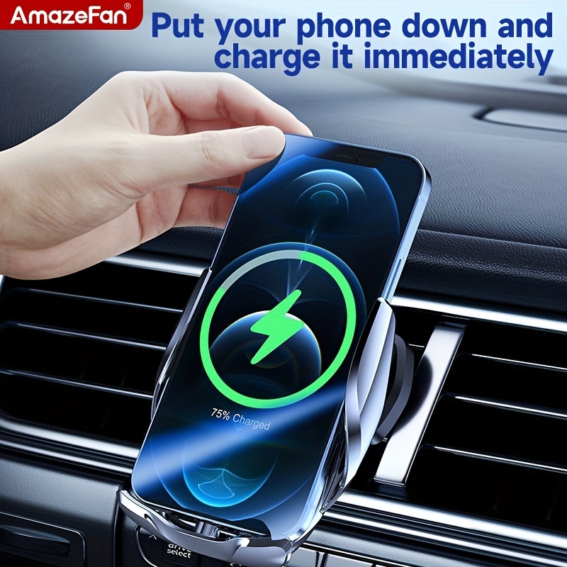 AmazeFan New Car Mount For Mobile Phone Holder Universal Wireless Charging Magnetic Multi-functional Navigation Auto-sensing