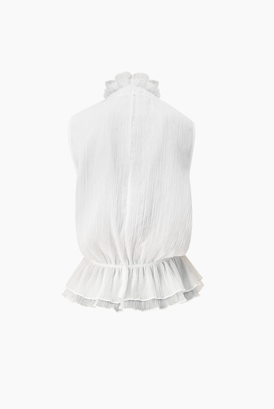 Blusa blanca de cuello alto
