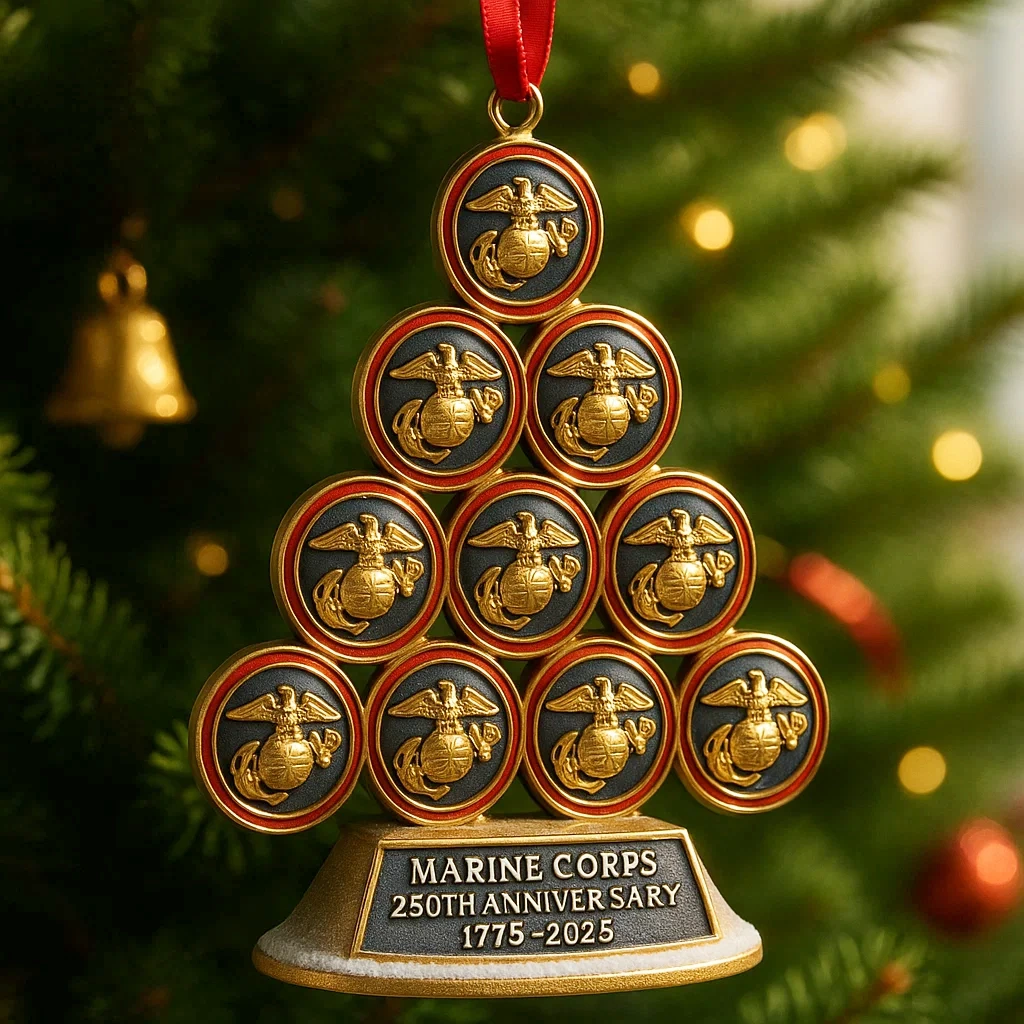 Marine Corps 250th Anniversary Christmas Ornament