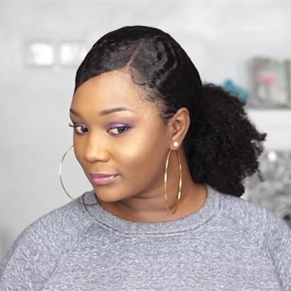 New Ponytail SHORT CURLY LACE FRONT WIG
