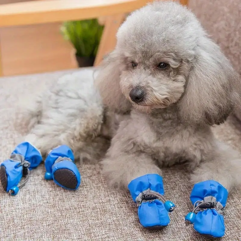 🐕🐕Reflective Rain Shoes 4 pack for Small and Medium Dogs