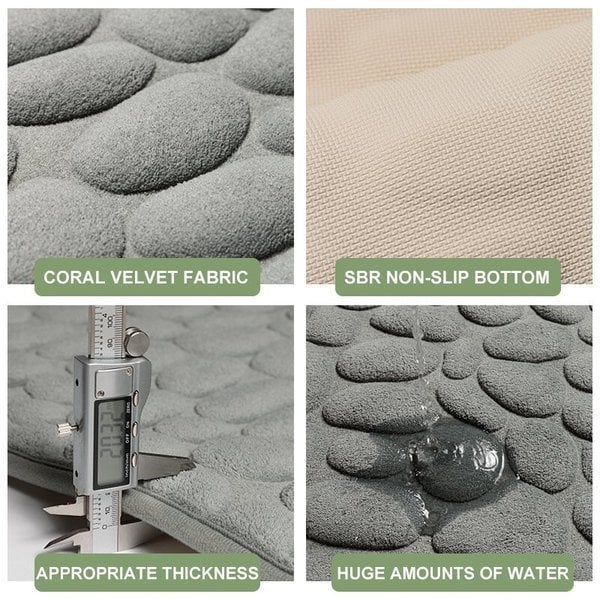 💥Cobblestone Embossed Bathroom Bath Mat💥