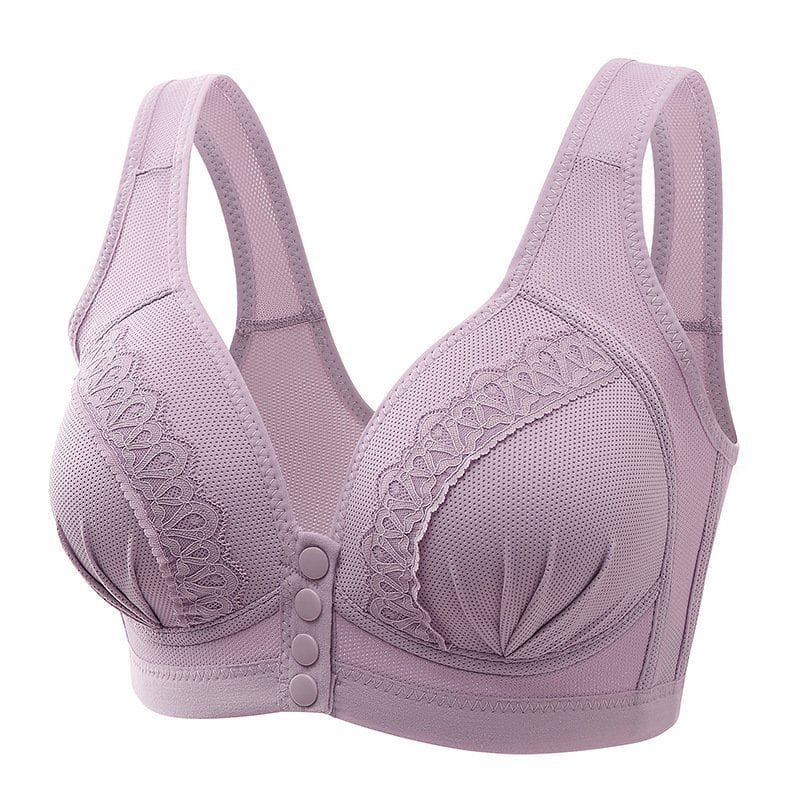 🔥BUY 1 GET 2 FREE(Please add 3 pcs to cart)🔥2023 Front Button Breathable Skin-Friendly Cotton Bra