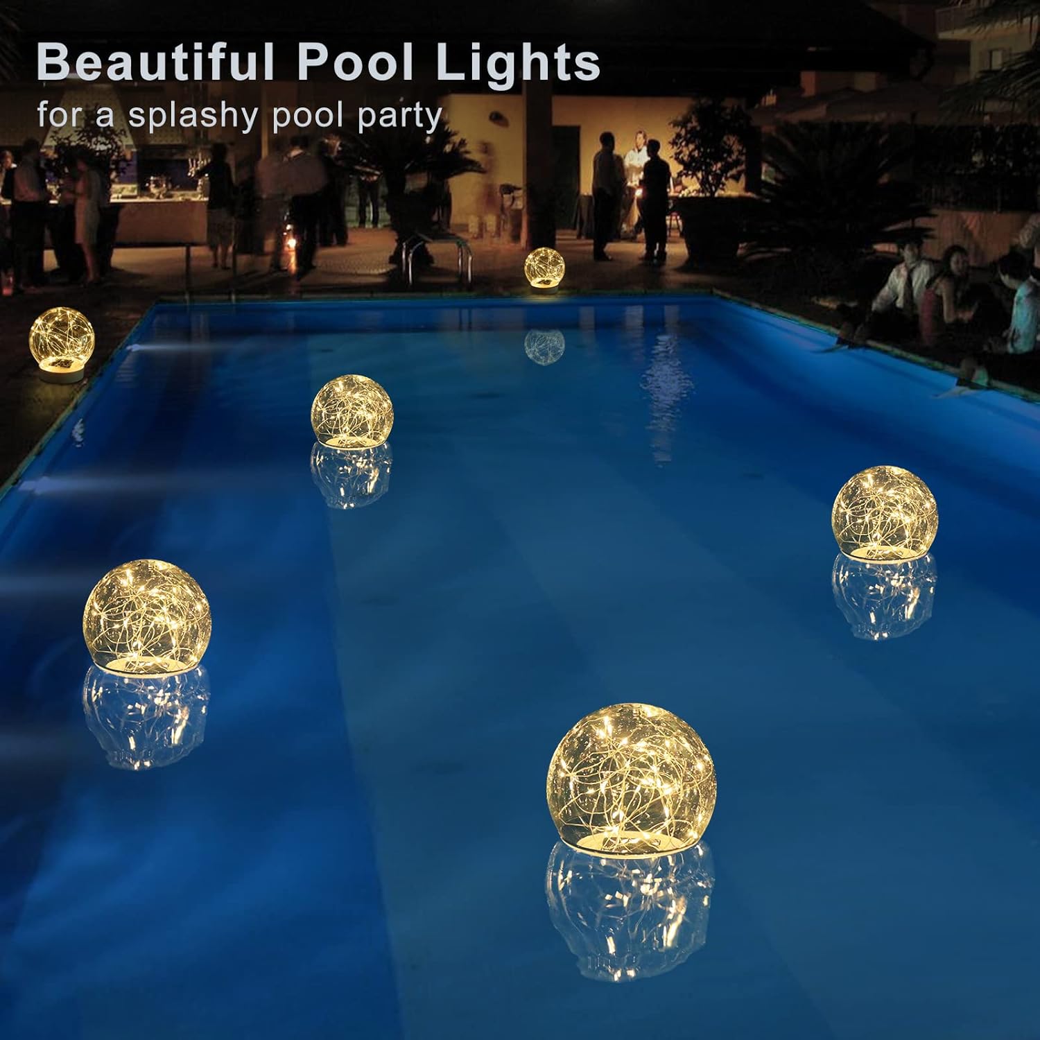 🔥On Sale🔥Updated Floating Pool Lights Solar Powered